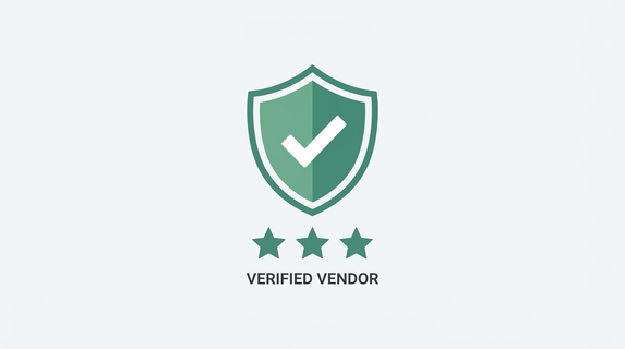 Vendor verification badge illustration