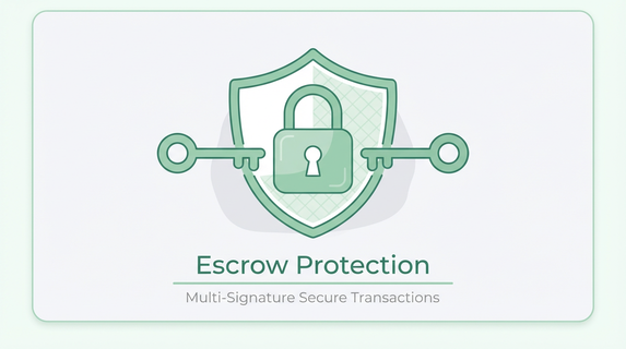 Escrow protection shield illustration
