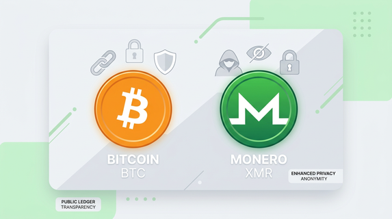 Monero XMR cryptocurrency coins illustration