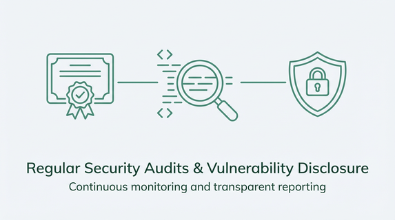 Security audit certificate and checkmark