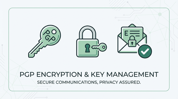 PGP encryption key lock illustration